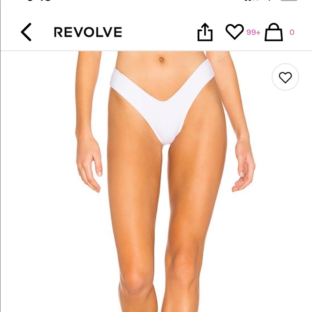 Revolve LoveWave Easton bikini bottom white NWOT